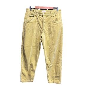 Maeve Green/Yellow Corduroy Women's Pants Size 32‎